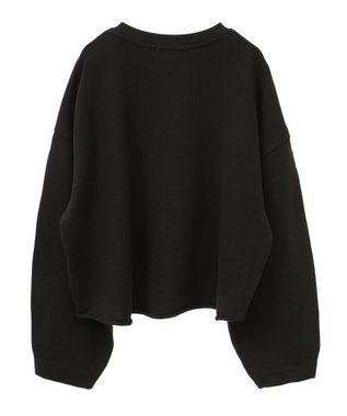 AMERICAN HOLIC ミニ裏毛タックスリーブショートプルオーバー1 Black