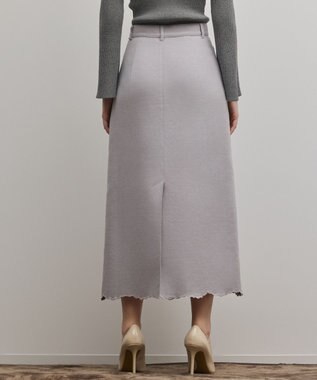 GRACE CONTINENTAL エンブロイダリータイトスカート ライトグレー