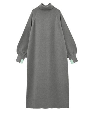 AMERICAN HOLIC バイパチモックネックニットワンピース Gray Mixture