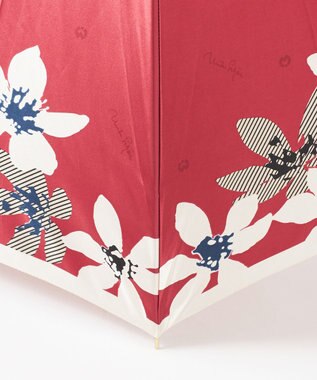 MOONBAT 【耐風】mila schon 長傘  フラワーサテンプリント ワイン