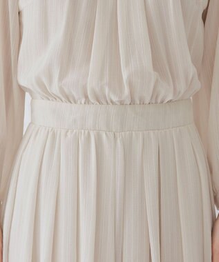 Tiaclasse 【新色追加・洗える】シフォンギャザーワンピース ベージュ