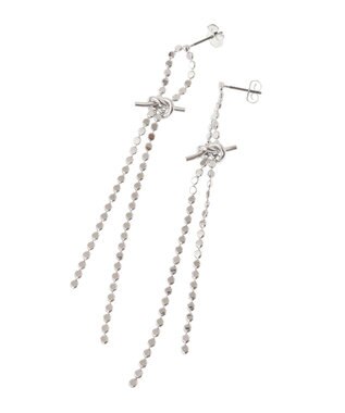 AMERICAN HOLIC ノットチェーンピアス Silver