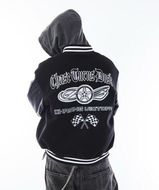 WEGO 【ユニセックス着用ITEM】メルトンワッペンスタジャン ブラック