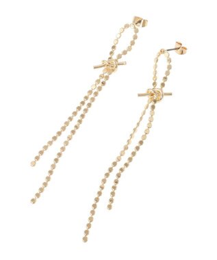 AMERICAN HOLIC ノットチェーンピアス Gold