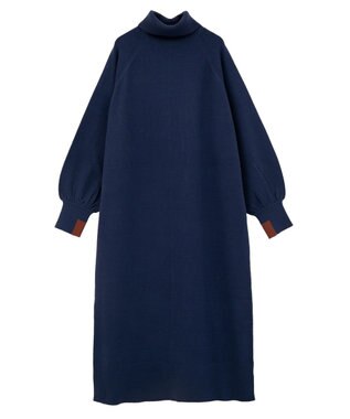AMERICAN HOLIC バイパチモックネックニットワンピース Navy