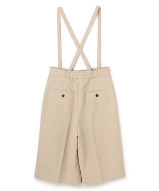 uncrave ウォッシャブルドライサップ バミューダパンツ（サスペンダー付き） シャンブレーベージュ