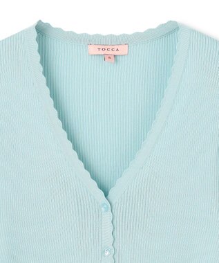 TOCCA EYELET AJISAI CARDIGAN カーディガン ライトブルー系