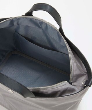 TOPKAPI 【Breath TOPKAPI sis】【WEB限定】ナイロン レザーポケット ミニ トートバッグ ショルダー付き 軽量 / CALM カーム グレー
