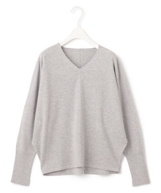 ICB 【洗える】ソフトウールハイゲージ Vネックプルオーバー ライトグレー系