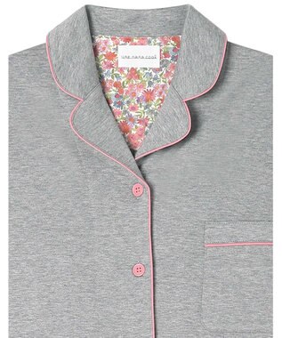 une nana cool 【綿100%】40/2コーマ天竺シルケットパジャマ MADE WITH LIBERTY FABRIC グレー