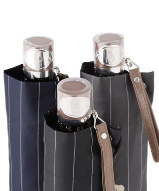 MOONBAT POLO RALPH LAUREN メンズ 折りたたみ傘 ストライプ×BEAR 65cm ブラック