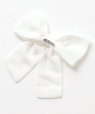 ANY KIDS リボン付きスタンドカラーブラウス ホワイト