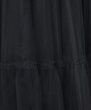 NAVE 【Nave・洗える】チュールフレアースカート ブラック系