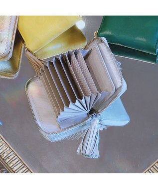 UNBILLION ペルケ perche / ドット型押し・ジャバラカードウォレット