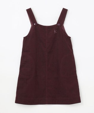 組曲 KIDS 【150-160㎝】コーデュロイ ワンピース ワイン系
