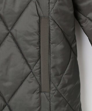 J.PRESS LADIES 高密度タフタ キルティング ロング コート グレー系