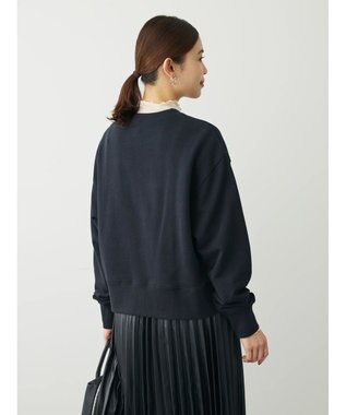 Green Parks ロゴ裏毛カーディガン Black