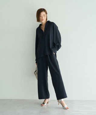 YECCA VECCA 【2点SET】スキッパーデザインセットアップ Navy