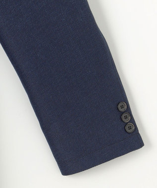 JOSEPH ABBOUD 【清涼/軽量/ストレッチ/ソフト】プリントレノクロス コンバーチブル ジャケット ネイビー系