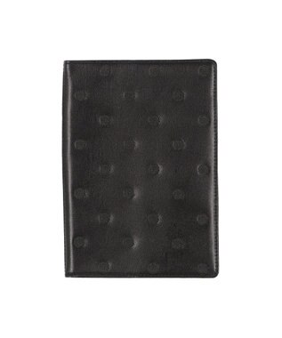 UNBILLION ペルケ perche / ドット刺繍A5手帳カバー ブラック