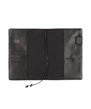 UNBILLION ペルケ perche / ドット刺繍A5手帳カバー ブラック