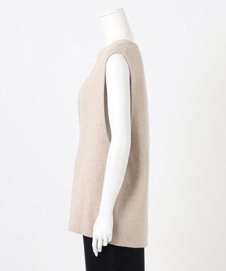 23区 【エステータ】ブラッシュドラムズウール ベスト トップベージュ系