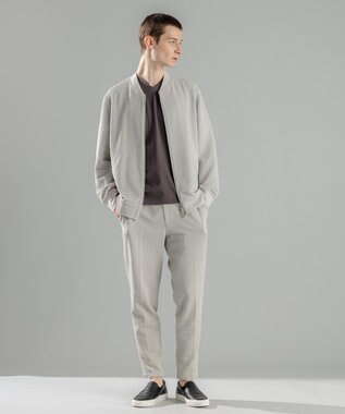 JOSEPH HOMME 新色追加【オリジナル素材/シワになりにくい】ライトタックジャージー ジップアップブルゾン アイボリー系