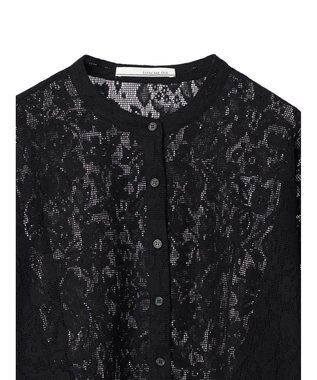 Green Parks ・ＥＬＥＮＣＡＲＥ　ＤＵＥ　バンドカラーレースシャツ Black