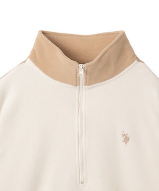 WEGO 【ユニセックス着用ITEM】USPOLOフリースハーフジッププルオーバー ホワイトその他