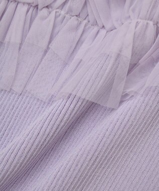 earth music&ecology アシメチュールフリルニットプルオーバー Lavender