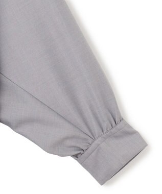 J.PRESS YORK STREET 【WOMEN】バックドレープ シャツワンピース ライトグレー系