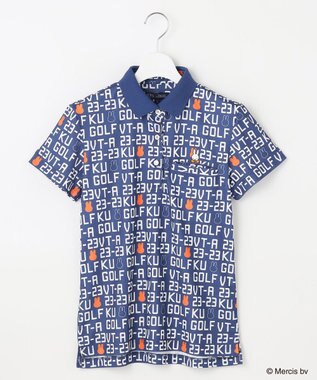 23区GOLF 【WOMEN】【吸水速乾/UVカット】ミッフィーロゴポロシャツ ブルー系5