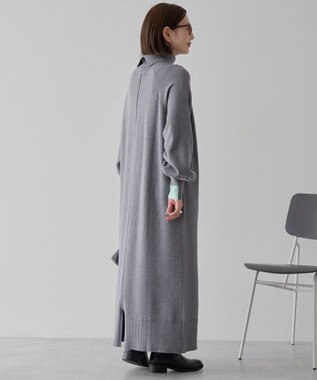 AMERICAN HOLIC バイパチモックネックニットワンピース Gray Mixture