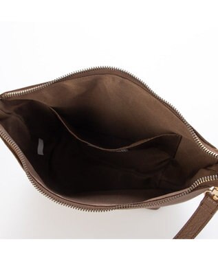 UNBILLION カシュカシュ cachecache / フェイクレザーショルダーバッグ付雑材風トート キャメル