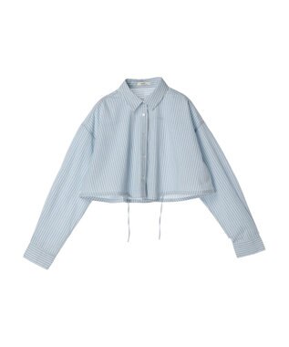 earth music&ecology ドロストヘムショートシャツ Stripe