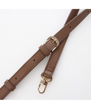 UNBILLION カシュカシュ cachecache / フェイクレザーショルダーバッグ付雑材風トート キャメル