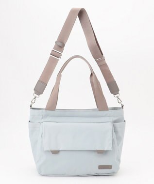 Y'SACCS ダブルタブ　トラベル2WAYトートバッグ ライトグレー