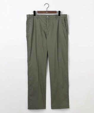 JOSEPH ABBOUD 【キングサイズ・ウエストも伸びる!/JAPANファブリック】ヴィンテージコットン ストレッチ パンツ ダークグリーン系