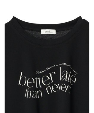 earth music&ecology ｂｅｔｔｅｒ　ｌａｔｅ　フレンチＴ Black