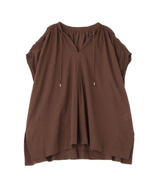 AMERICAN HOLIC フレンチスリーブスキッパーブラウス Brown