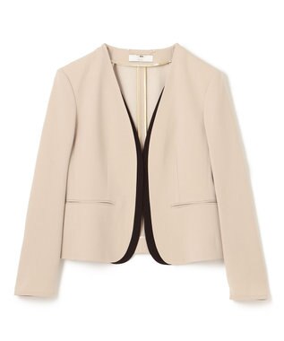 BEIGE， CINDY / ダブルカラージャケット Sand×Black