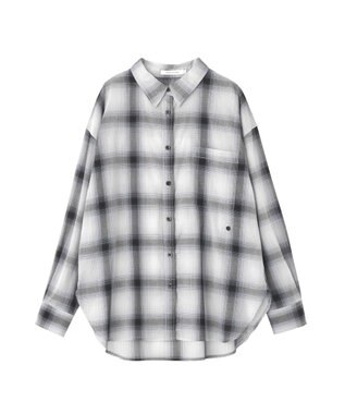 AMERICAN HOLIC 【3WAY】シアーチェックシャツ Black