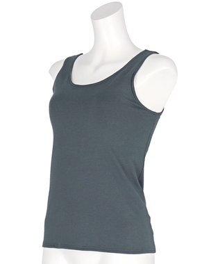 Wing カップ付きタンクトップ ラク きれいなバストシルエット 綿混(身生地部) 【シンクロブラトップ 綿混タイプ】 ブラトップ ET7131 ウイング／ワコール ダークブラウン