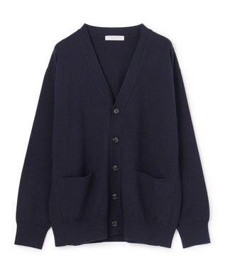 UNFILO MENS 【OCEANS YouTube 掲載/男女兼用】スムースシルキーニット カーディガン ネイビー