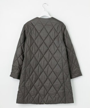 J.PRESS LADIES 高密度タフタ キルティング ロング コート グレー系