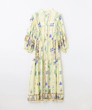 GRACE CONTINENTAL セーラープリントワンピース イエロー