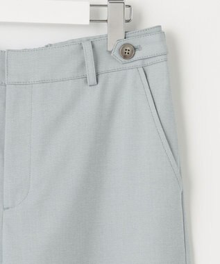 J.PRESS LADIES L 【洗える】シャークスキン セミワイド パンツ グリーン系