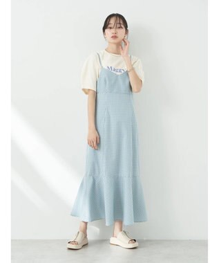 earth music&ecology チェックマーメイドキャミワンピース Black