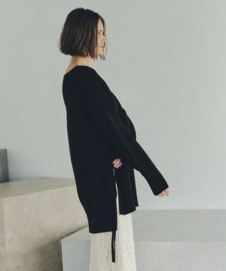 YECCA VECCA Vネックドロストデザインニット Lime Green