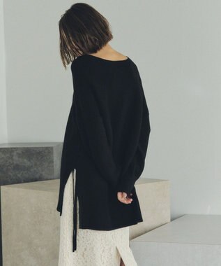 YECCA VECCA Vネックドロストデザインニット Lime Green